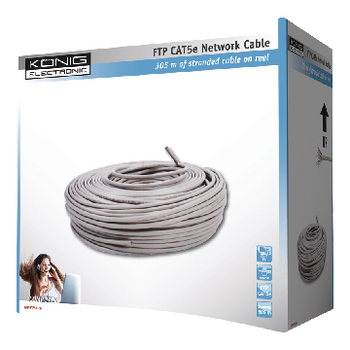 CMP-FTP5R305 Cat5e netwerkkabel op haspel f/utp pull box 305 m grijs stranded Verpakking foto